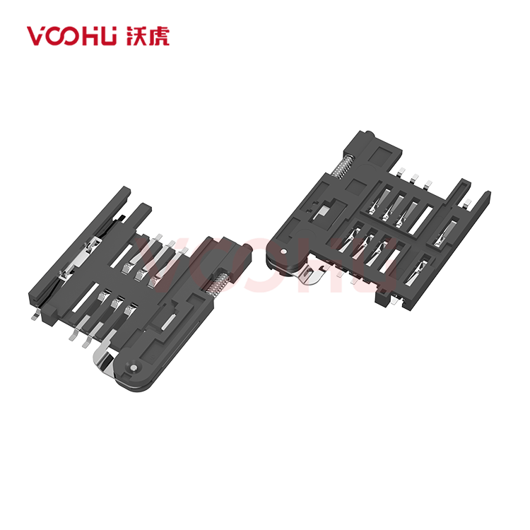 WHKF016-L0012-22 适配类型SIM SIM卡抽屉式卡托（带接地片）
