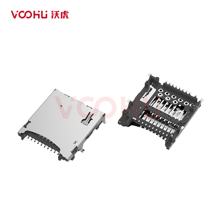 WHMS290-T1150-01 适配类型Micro SD  弹出式 SMT 支持热插拔 Micro SD 4.0 SD卡座