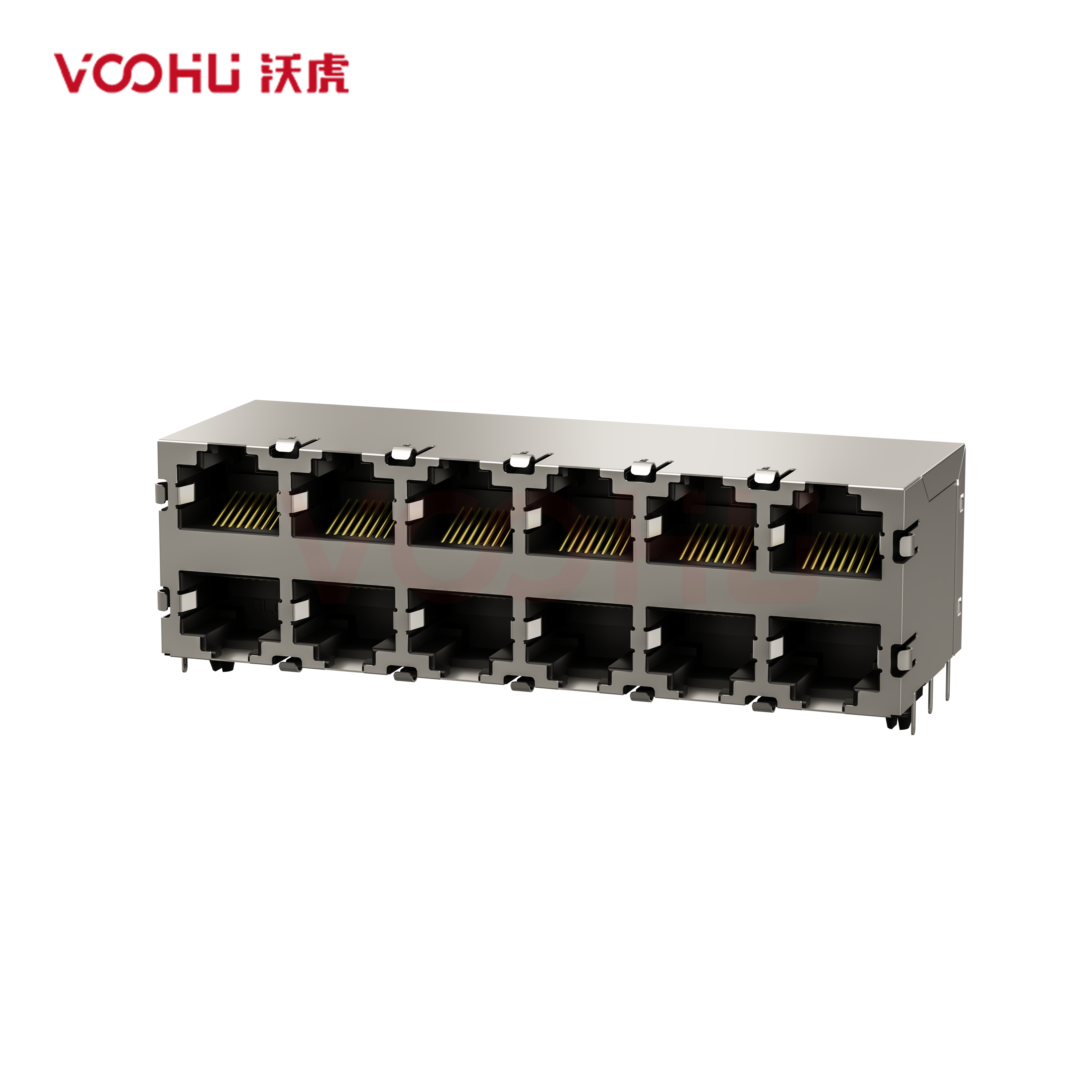 SYT59212688HWA1DY1A157短体 90° 侧面插入 2*6 8P8C 开口朝上/下  带屏蔽 DIP RJ45
