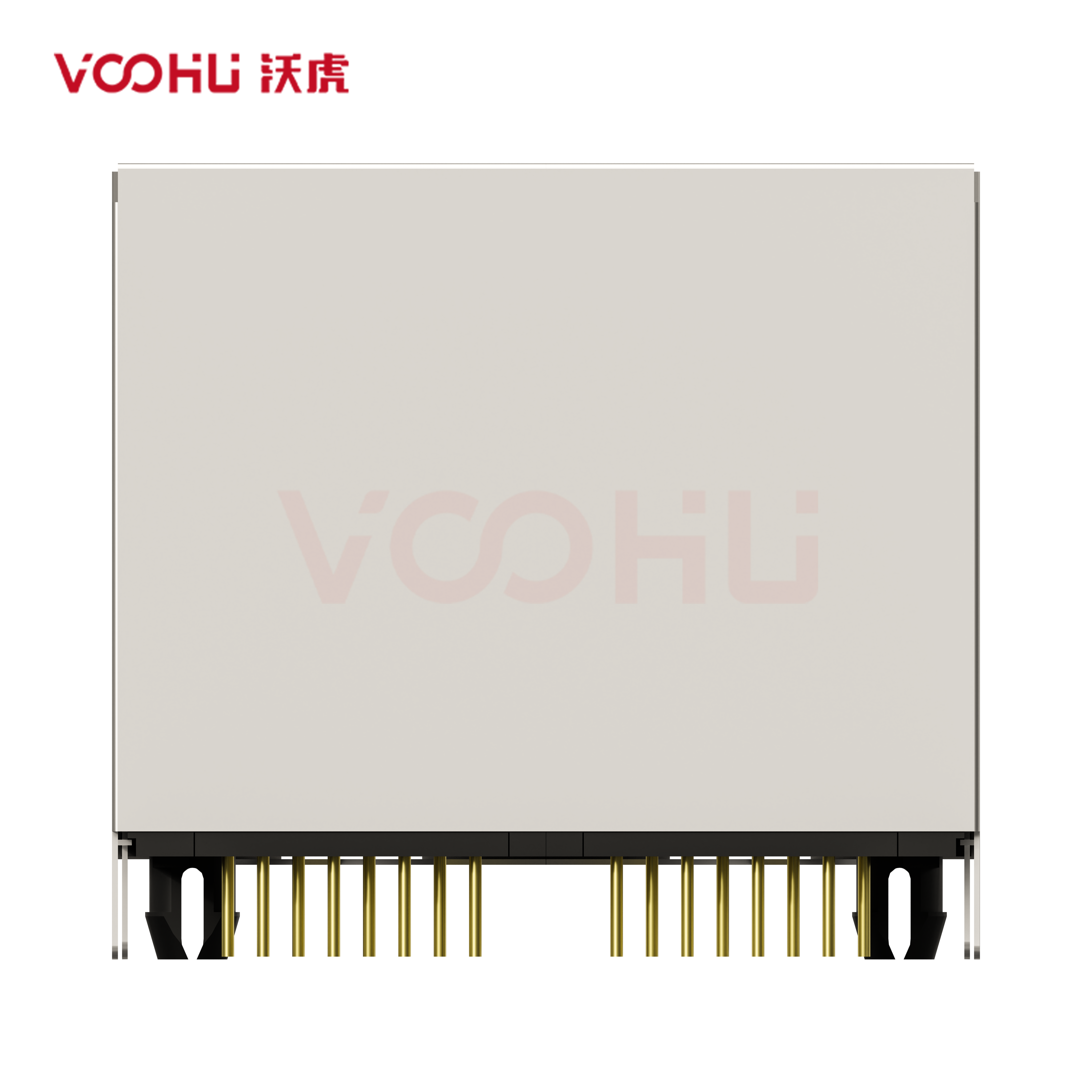 SYT59212288GWA1DY1E022 90&deg; 侧面插入 2*2 开口朝上/下 带屏蔽 DIP RJ45