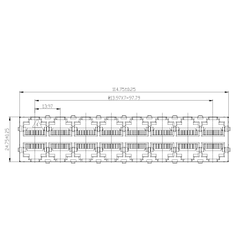 WHRJ31288C002 5921 2X8  8P8C 6U 180度 扁针 尼龙46黑 RJ45