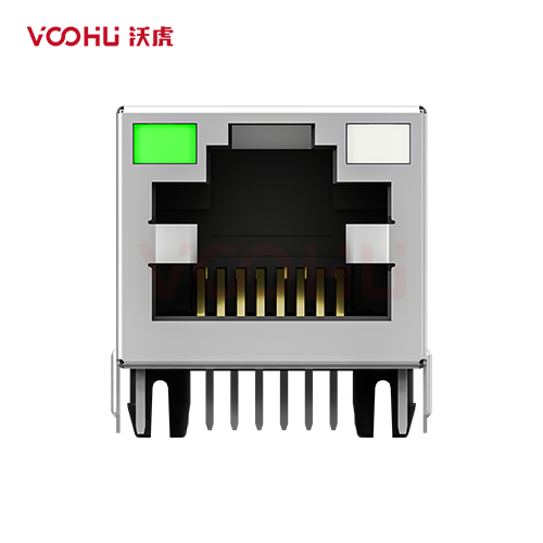 SYT211Q229CE6A4D  90&deg; 侧面插入 1X1  1000BASE  LED灯 G/GO RJ45