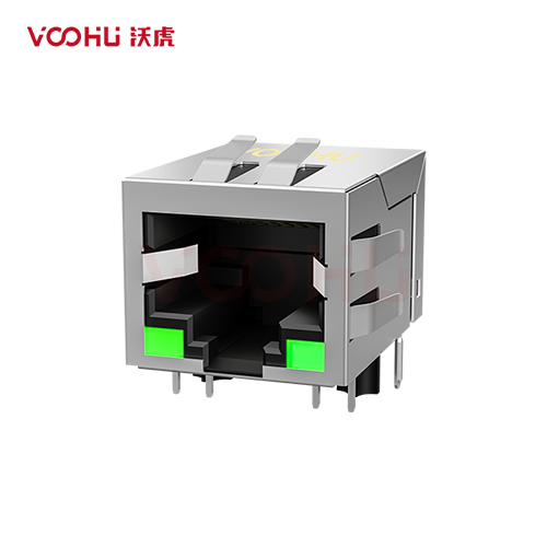 SYT111B002DB3A1D  90° 侧面插入  开口朝下 1X1 10/100BASE 左绿右绿 RJ45