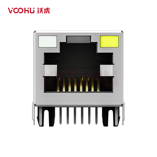 SYT211Q191CF5A4D  90&deg; 侧面插入 1X1  1000BASE  LED灯 GO/Y RJ45