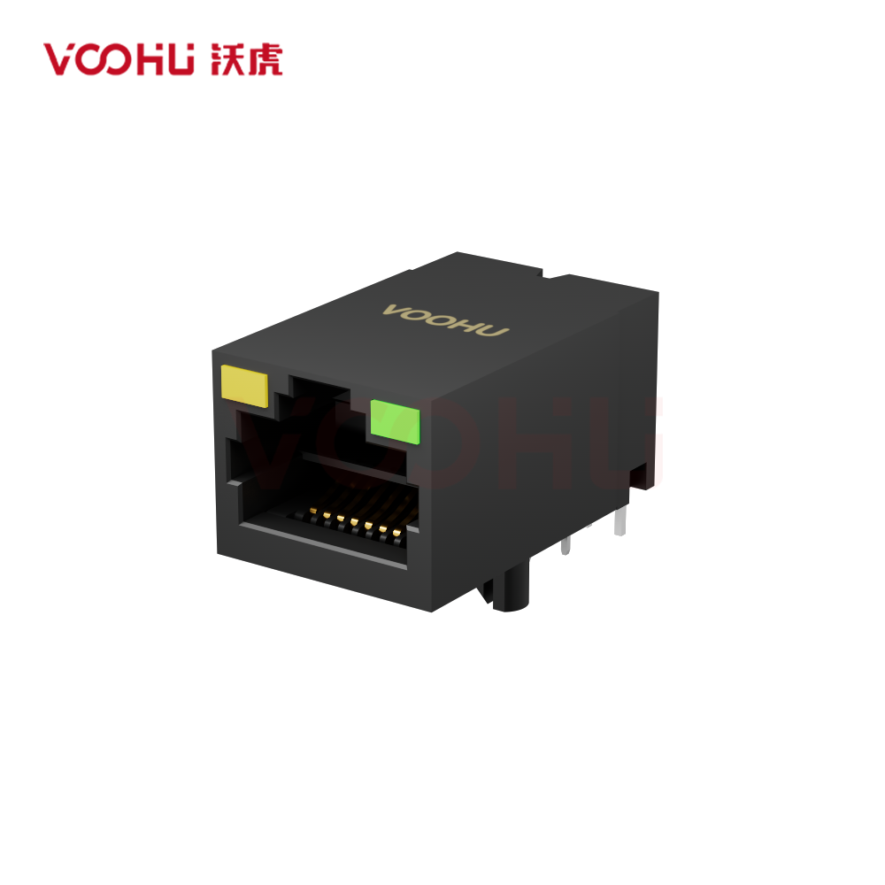 SYT311B002JB1A4DN  90&deg; 侧面插入 1*1 开口朝上 Y/G 10/100M  RJ45连接器