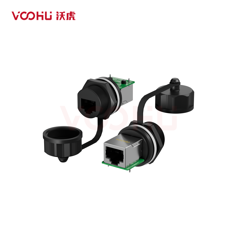 WH10800408F005  螺纹型RJ防水连接器(板端)