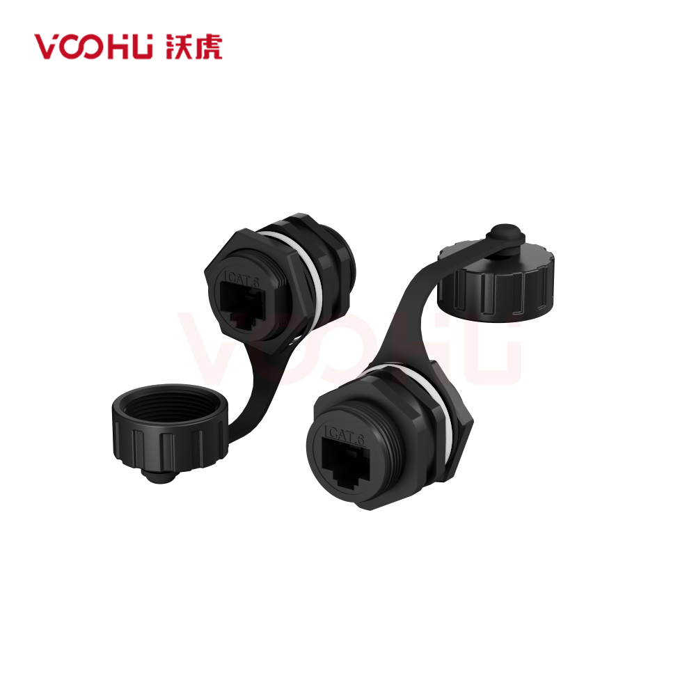 WHPMWRJ1049 M20 全牙防水转接头 RJ45 转 RJ45
