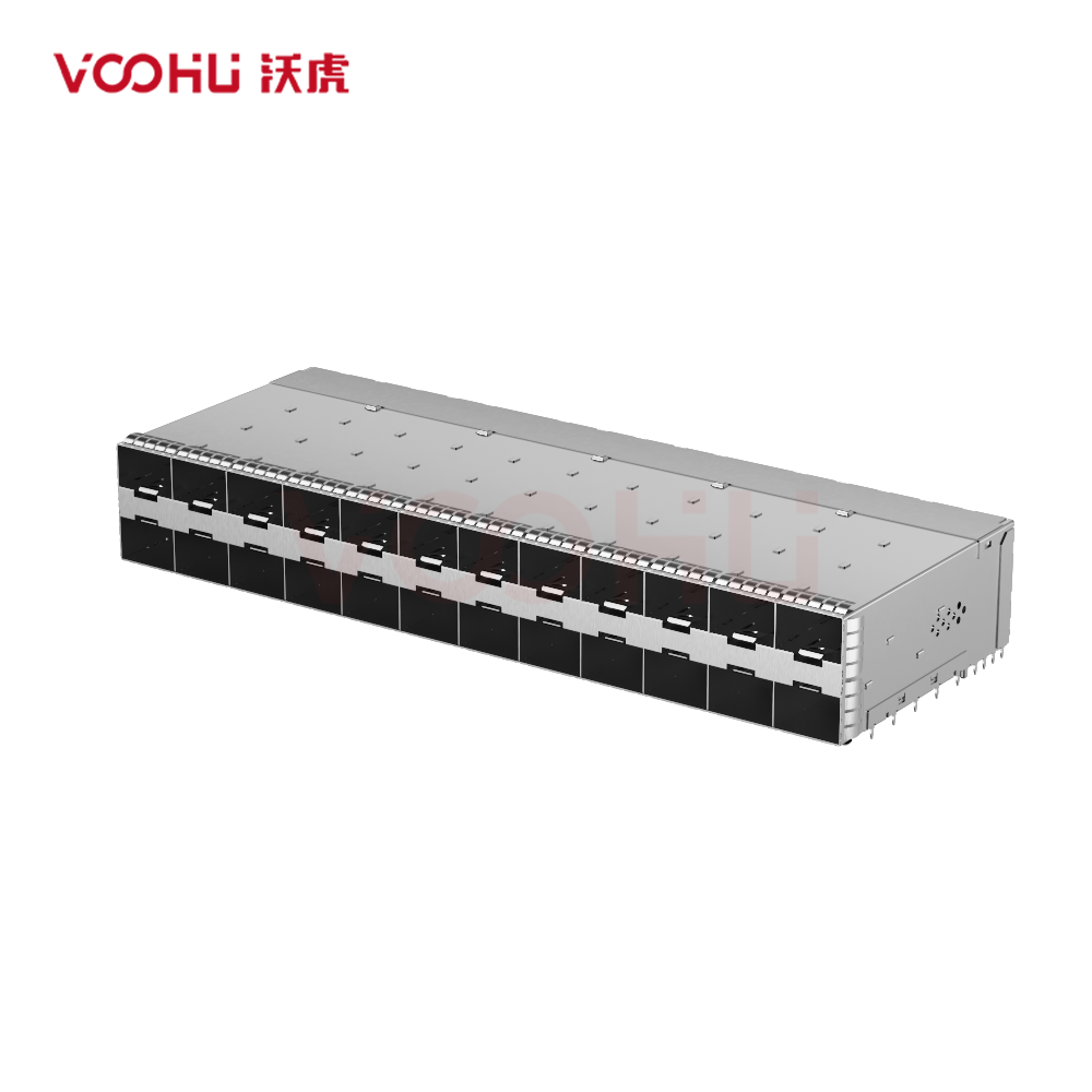 WHSFP3202CF002 SFP28 2×12 25G Cage+Connectors 光纤笼子