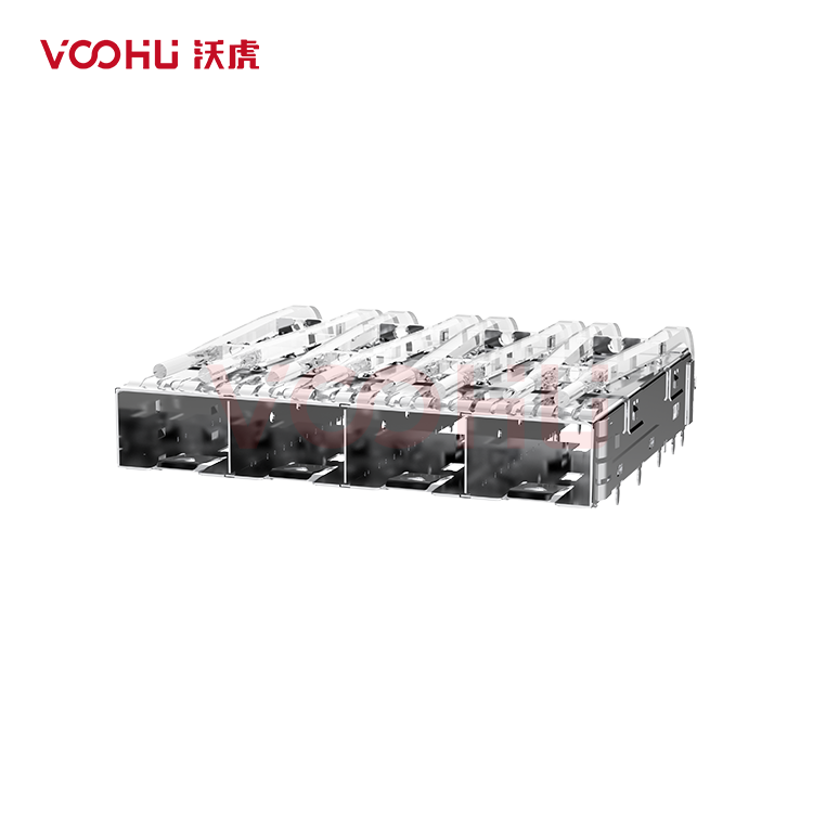 WHSFP01314W002 SFP 1 × 4 5G Cage Solder  光纤笼子