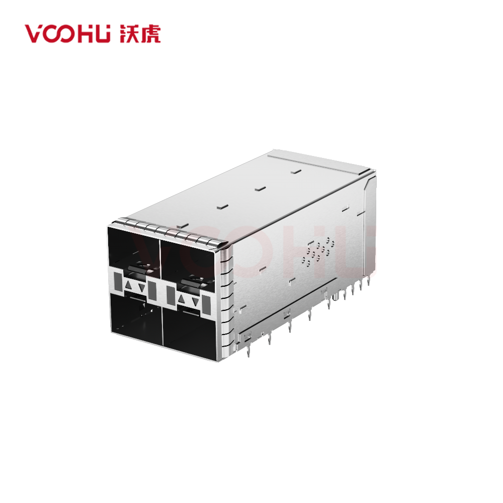 WHSFP32222F008 SFP28 2×2 25G Cage+Connectors 光纤笼子