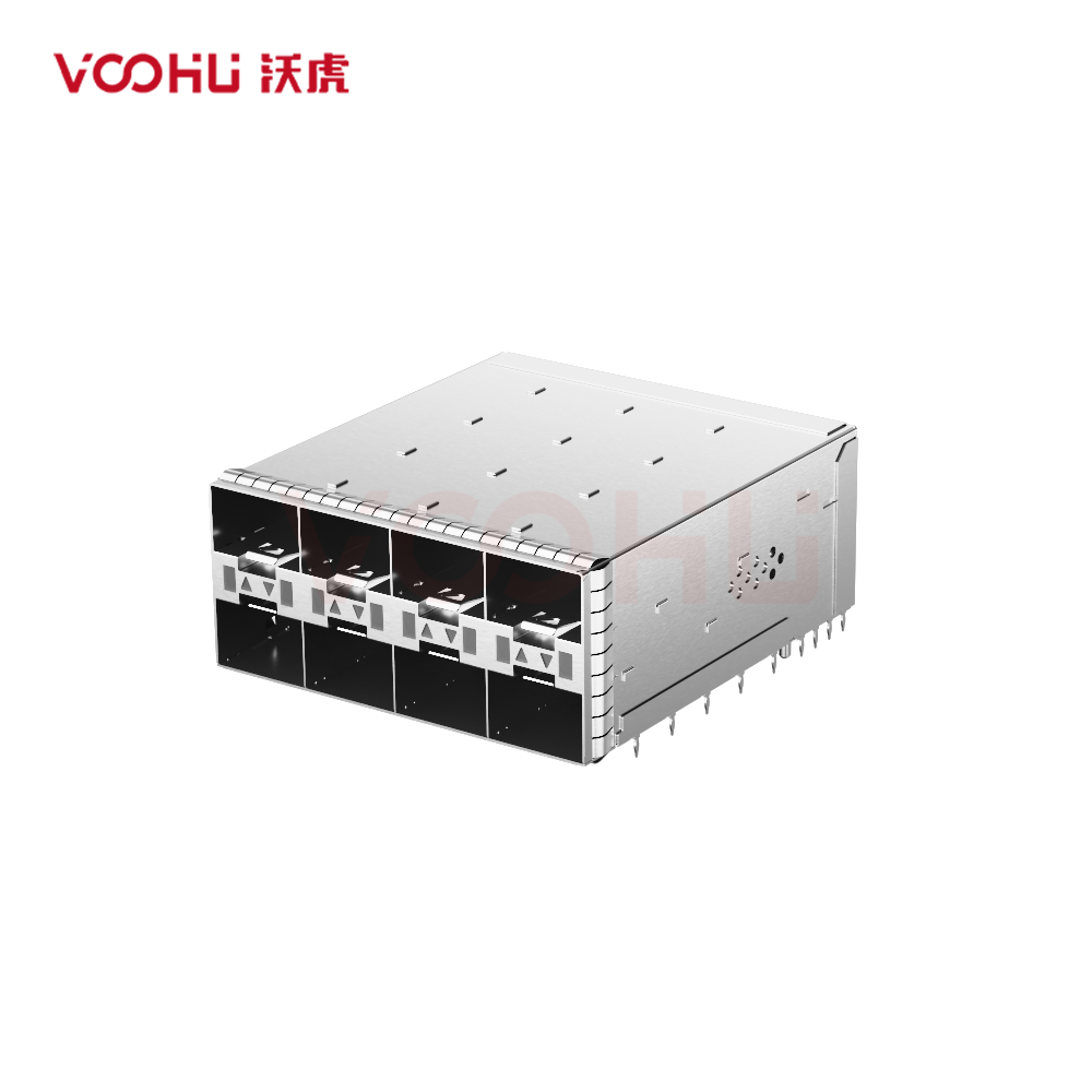WHSFP32224F007 SFP28 2×4 25G Cage+Connectors 光纤笼子