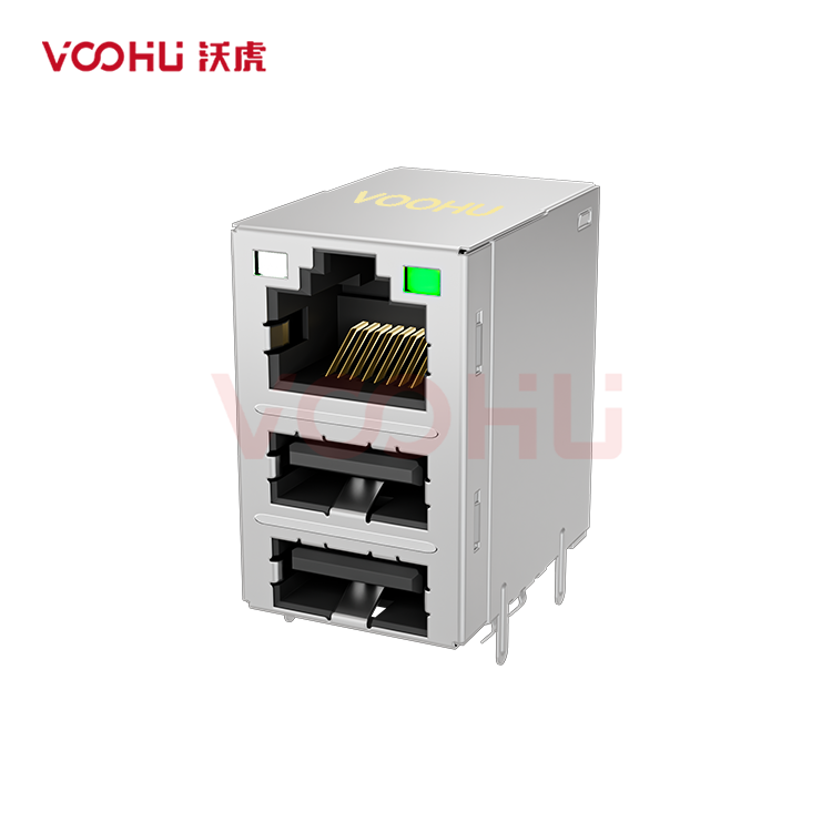SYT711U3Q019AF3WDN359 LED（左绿-黄 右绿）1*1  开口朝上 RJ45+双USB3.0 1000BASE