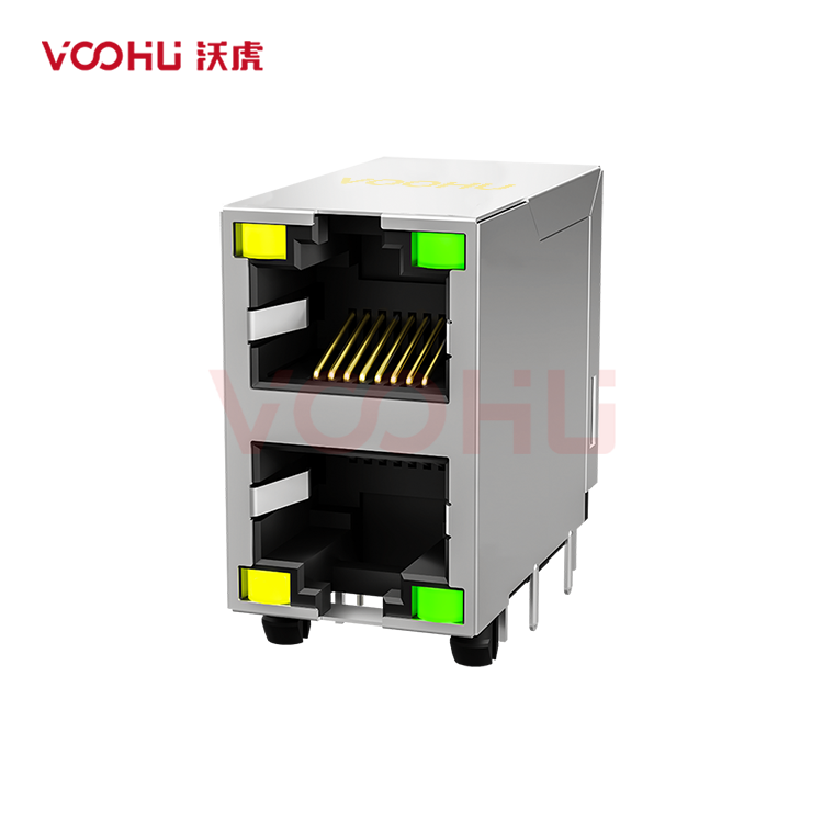 WH59C31882111101 5921S 2*1 8P8C LED(左黄右绿)