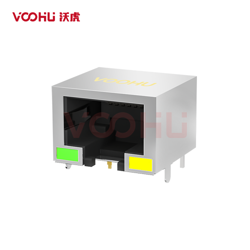 SYT60A1188AB1A6DB3187 RJ45（低高度） 1*1 8P8C 开口朝下 LED（左绿右黄）