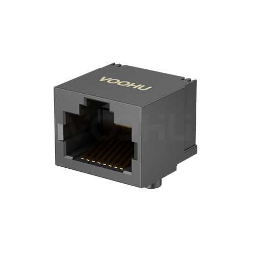 SYT561188IWA5SB9Y133 90&deg; 侧面插入 1*1 开口朝上 56 贴片 无灯全塑 RJ45