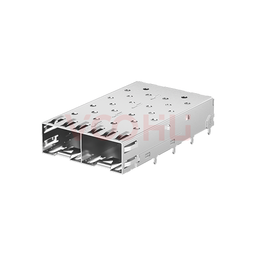 WHSFP00612W009 SFP CAGE 1&times;2 压接式 白铜弹片式 NI 30U SFP连接器