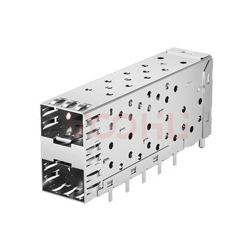 WHSFP05121D003 2X1 压接式 无灯 SFP 笼子+连接器 镀金15U"