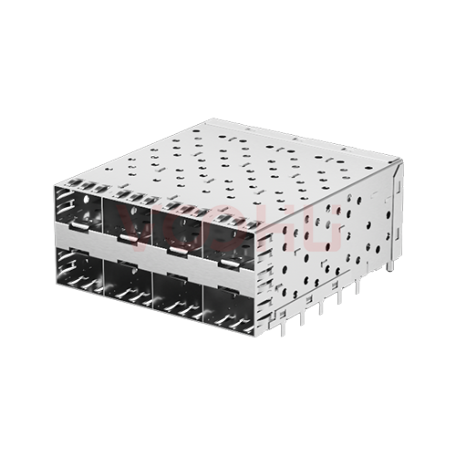 WHSFP05524D003 SFP 2&times;4 5G Cage+Connector SFP镀金厚度15U 光纤笼子