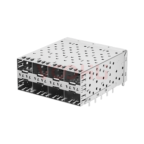WHSFP05624D007 2*4 压接 SFP 笼子+连接器 镀金15U