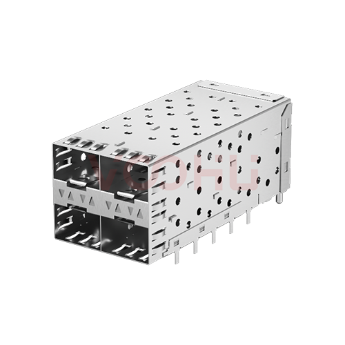 WHSFP05422D018 SFP 2&times;2 5G Cage+Connector SFP镀金厚度15U 光纤笼子