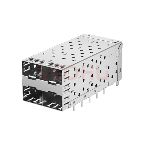 WHSFP05322D008 SFP 2&times;2 5G Cage+Connector Connector Gold Plated15U 光纤笼子