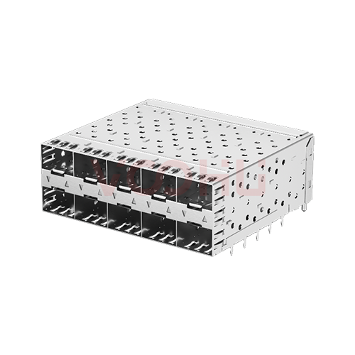 WHSFP05725F002 SFP 2&times;5 5G Cage+Connector SFP镀金厚度30U 镀镍 30U 光纤笼子