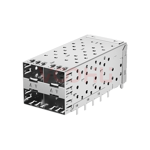 WHSFP05422D022 SFP 2×2 5G Cage+Connector SFP镀金厚度15U 光纤笼子+连接器