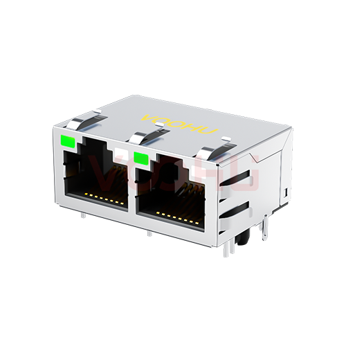 SYT212Q070FH4A4D 100/1000BASE 90&deg; 1*2 Tab up LED (左绿 右绿黄)