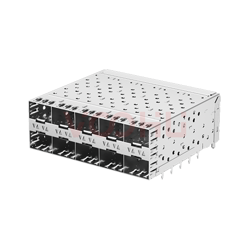 WHSFP05825F033 2X5 压接式 SFP连接器 镀金30U" 镀镍30U"