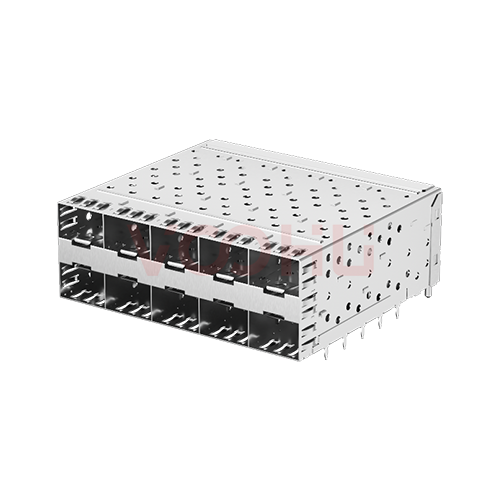 WHSFP05725F009 2X5 压接式 SFP连接器 镀金30U" 镀镍30U"