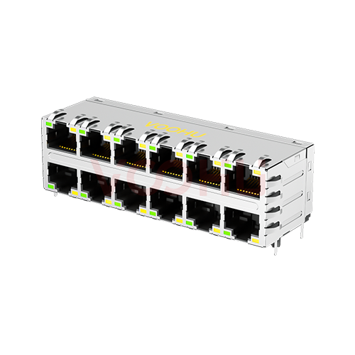 SYT26B084DB2A2D057 2*6 100BASE  LED（左绿右黄）RJ45连接器