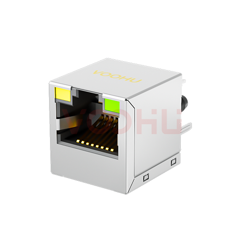 SYT511B048AA1A8D 180&deg;立式 1*1 开口朝上 10/100M LED Y/G  DIP RJ45