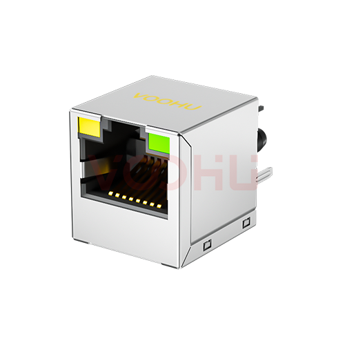 SYT5A11B048AA1A8DMZ 180&deg;立式 1*1 开口朝上 Y/G 10/100M DIP RJ45