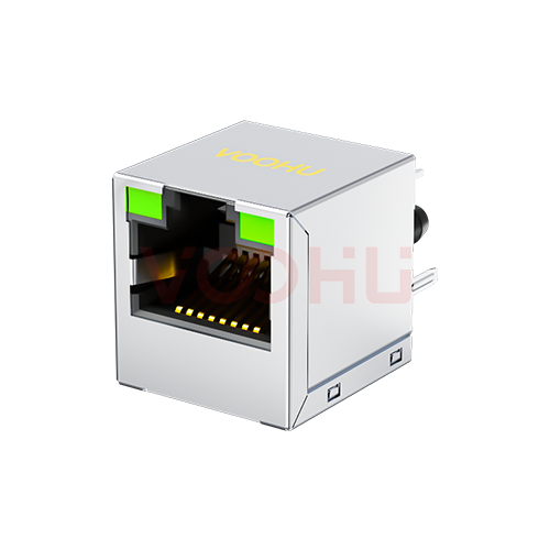 SYT511B083AC3A8D 180&deg;立式  1*1 开口向上  LED G/G 10/100BASE DIP RJ45