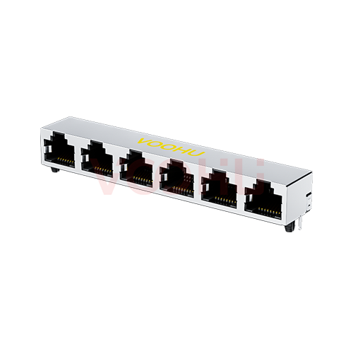 SYT561688GWA1D9Y1022 90&deg; 侧面插入 1*6 开口朝上 无LED 带屏蔽 DIP  RJ45