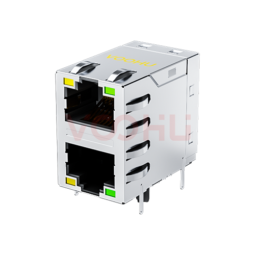 SYT21Q085DA1A2D057 2*1 1000M 开后上下 LED（左黄右绿）RJ45 网络接口
