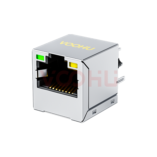 SYT511Q337AB2A2DB1057 180&deg;立式 1*1 Tab UP 10G 有LED G/Y DIP RJ45