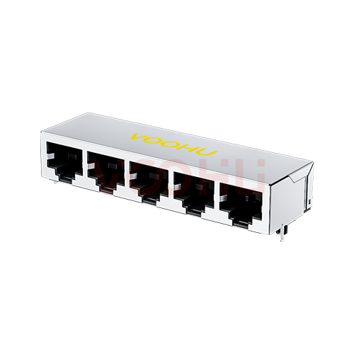 WH59A35880521211101 1*5 90&deg; 开口朝下 NO LED RJ45连接器