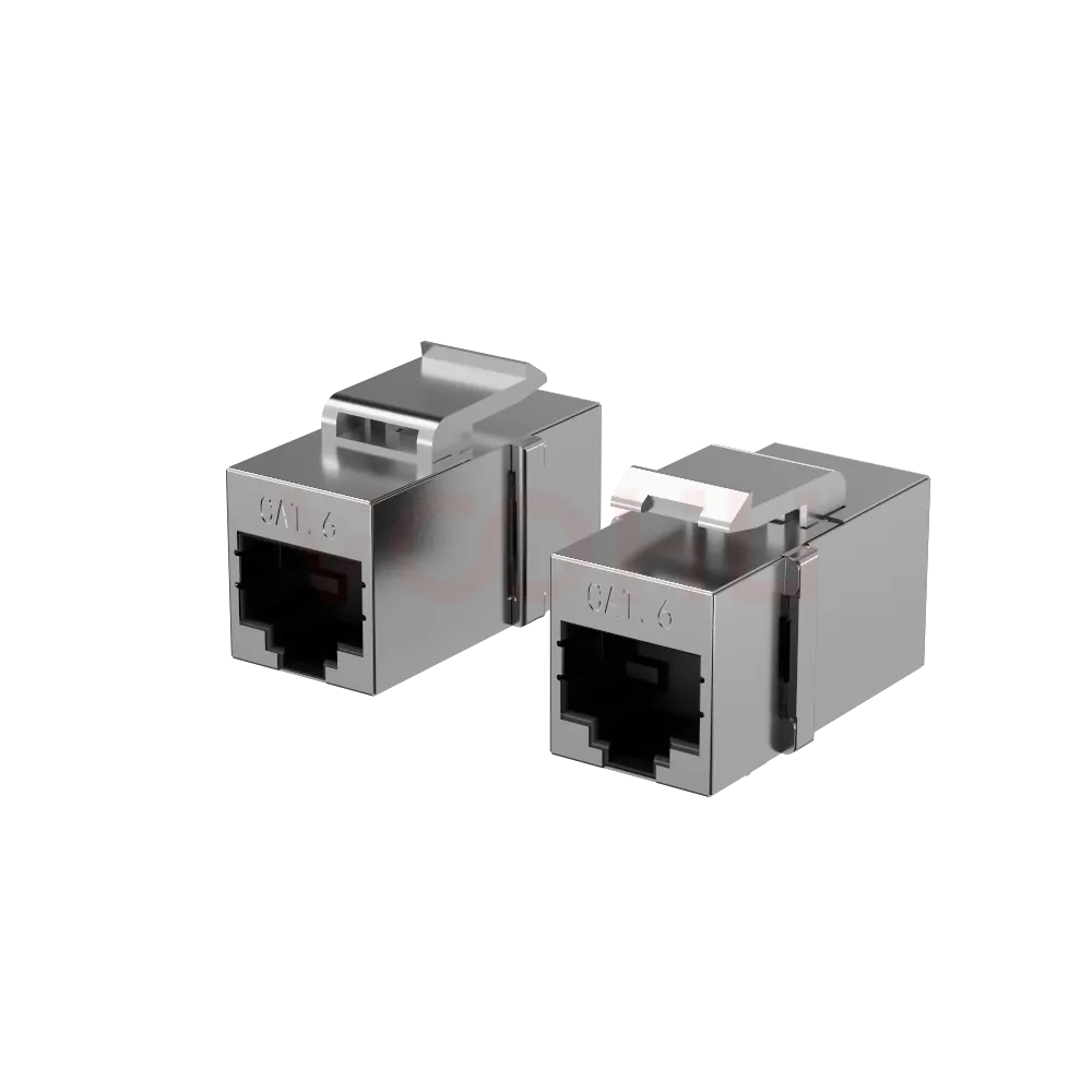 SYT-US030-015E 90&deg; 侧面插入 1*1  RJ45直通头
