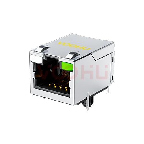 SYT211B035DF7A7DDBT6B009 90&deg; 1*1 开口朝上 8P8C CAT6A LED（左绿橙 右绿）