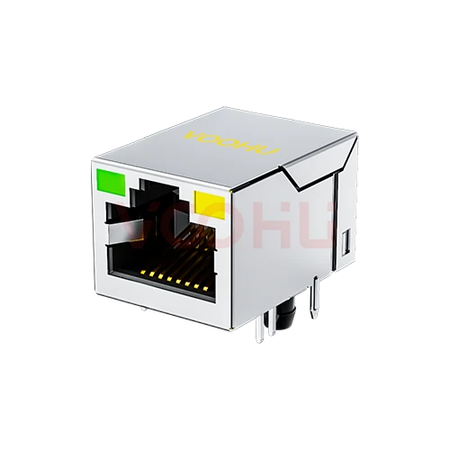 SYT211B566CD2A4D  90&deg; 侧面插入 1*1 开口朝上 G/Y 10/100M DIP RJ45