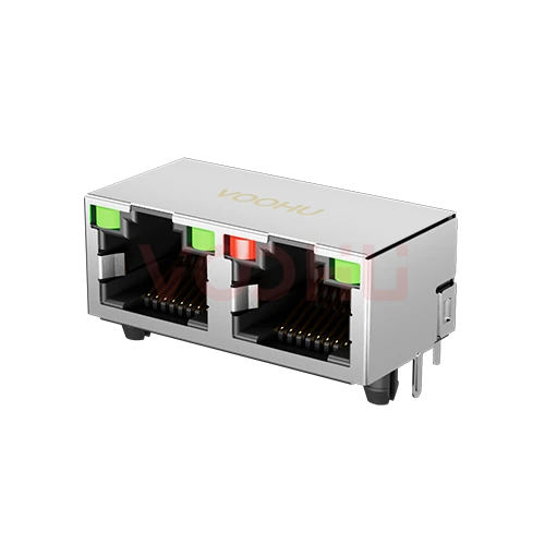 SYT56I3288GGRG0111101  90&deg; 侧面插入  1*2  开口朝上  绿绿红绿灯 DIP 8P8C RJ45