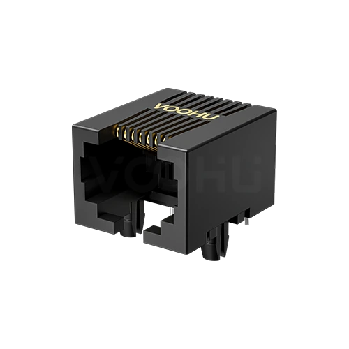 SYT53211188IWA3DY1017 90&deg; 侧面插入 1*1 开口朝下 无LED DIP RJ45