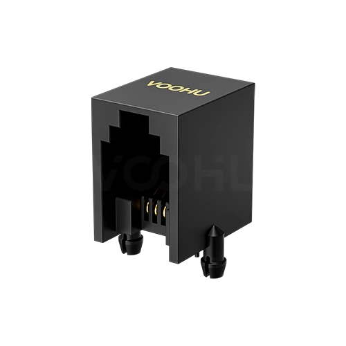 SYT55211144IWE1DY1017 90&deg; 侧面插入 1*1 开口朝上 无LED DIP RJ11