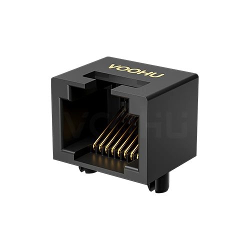 SYT53241188IWA1DY1006 90&deg; 侧面插入 1*1 开口朝上 无LED DIP RJ45