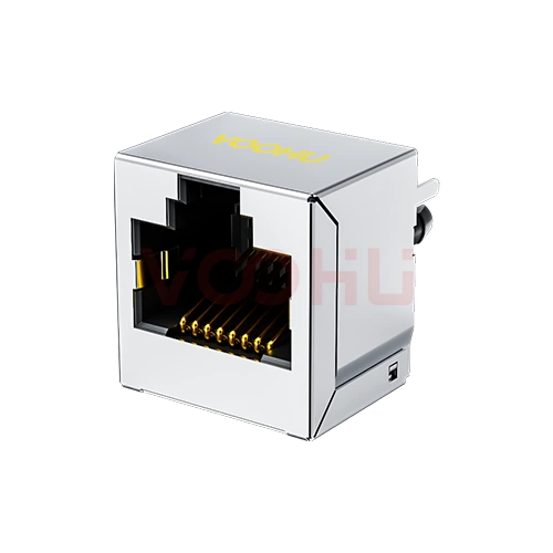 SYT52A1188GWA6D1Y1143  1*1 DIP 180&deg;立式 开口朝上 带屏蔽  RJ45
