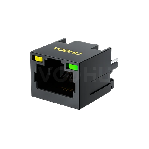 SYT52W1188AA1A1DB9008 180&deg;焊线式 1*1 开口朝上 Y/G DIP RJ45