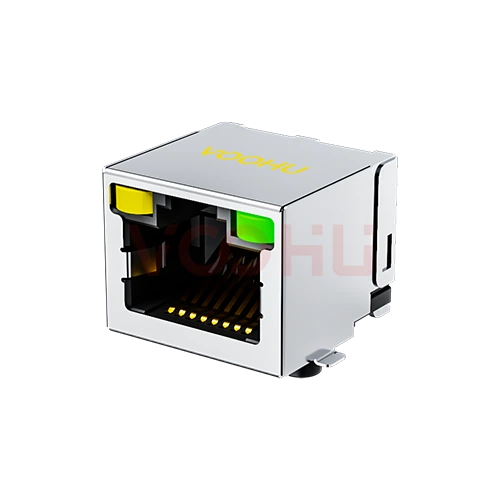 SYT561188AB1A6SB1133 90&deg; 侧面插入 1*1 开口朝上 LED Y/G 带屏蔽 SMD  RJ45