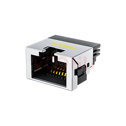 SYTCB581188GWWA6DB1075 90&deg; 侧面插入 1*1 开口朝上 无LED DIP 沉板RJ45连接器