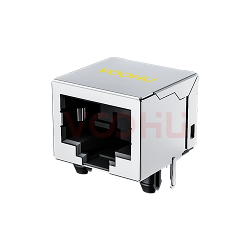 SYT56A1188GWA2DY1054 90&deg; 侧面插入 1*1 开口朝下 无LED 带屏蔽  DIP RJ45